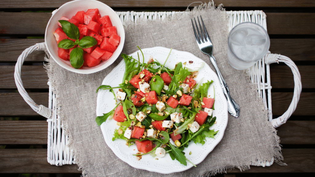 Watermelon Basil Salad