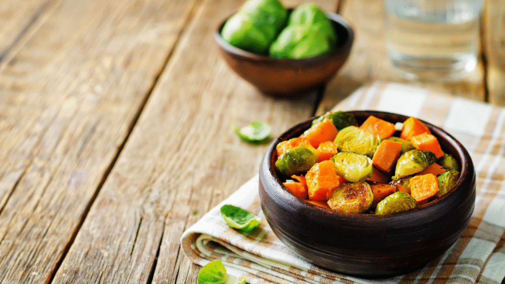 Brussels Sprouts and Sweet Potatoes