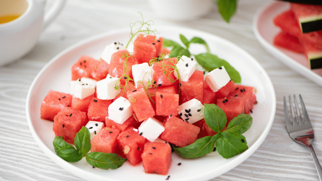 Watermelon Basil Salad
