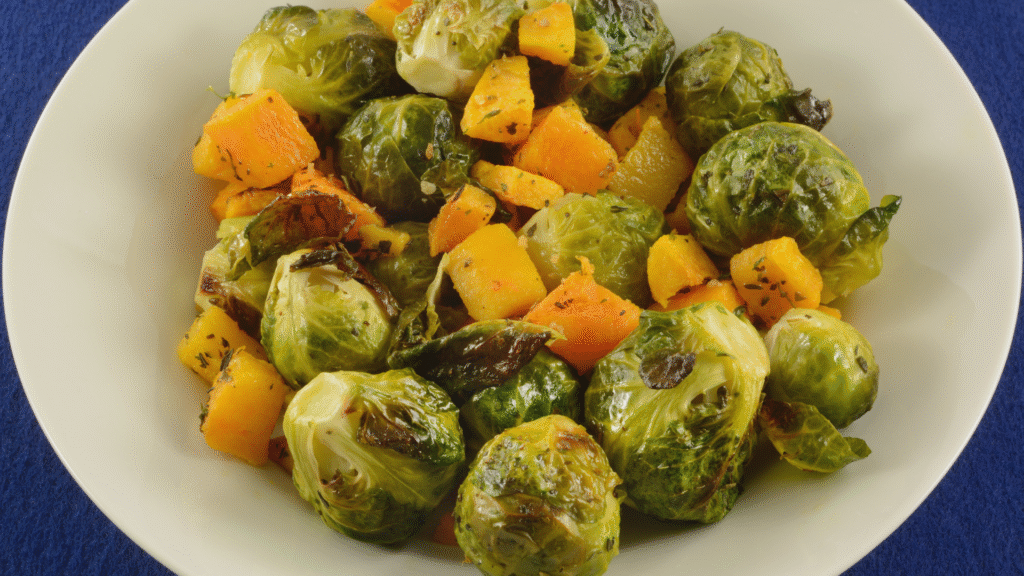 Brussels Sprouts and Sweet Potatoes