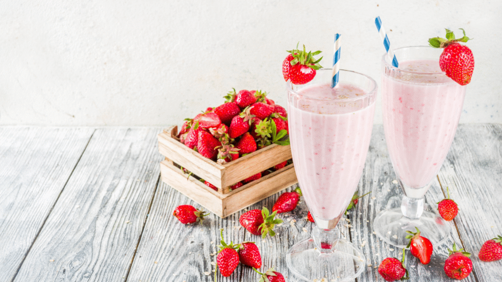 Delicious Frosted Strawberry Lemonade