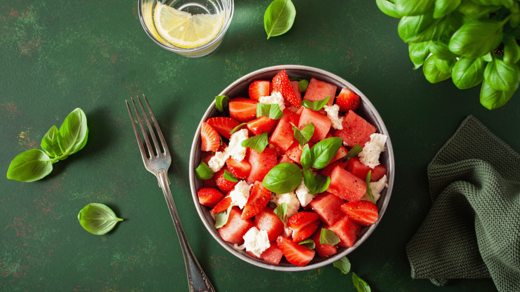 Watermelon Basil Salad