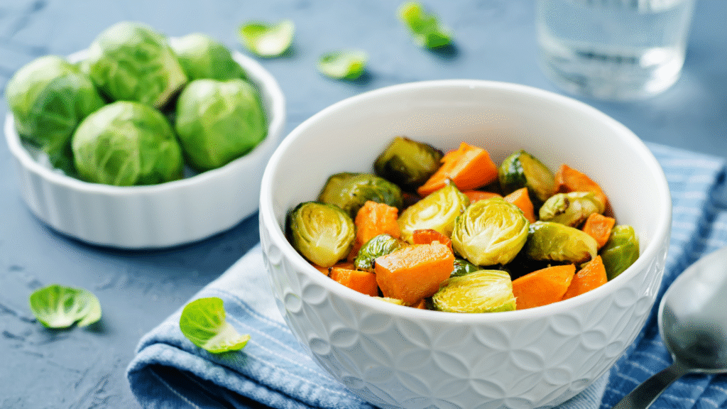 Brussels Sprouts and Sweet Potatoes