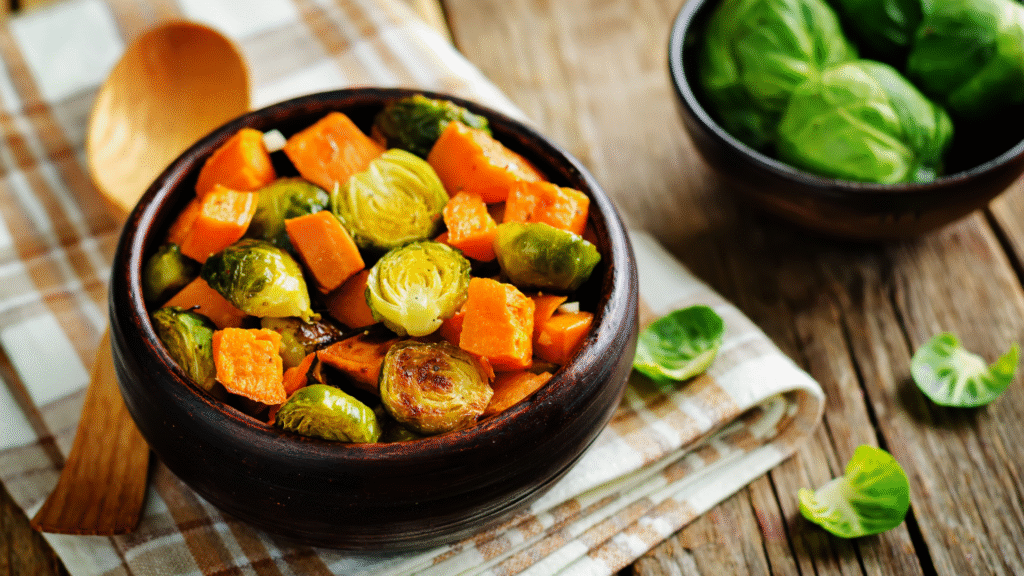 Brussels Sprouts and Sweet Potatoes