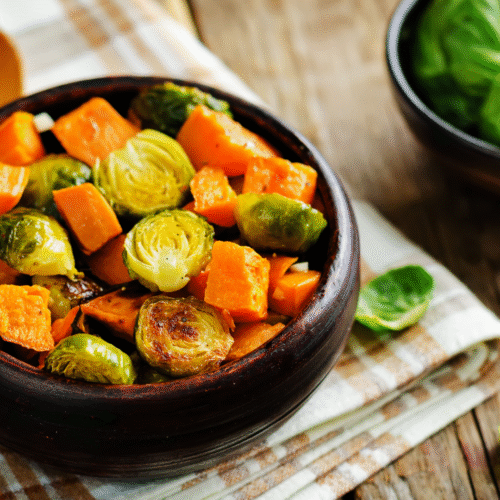 Brussels Sprouts and Sweet Potatoes