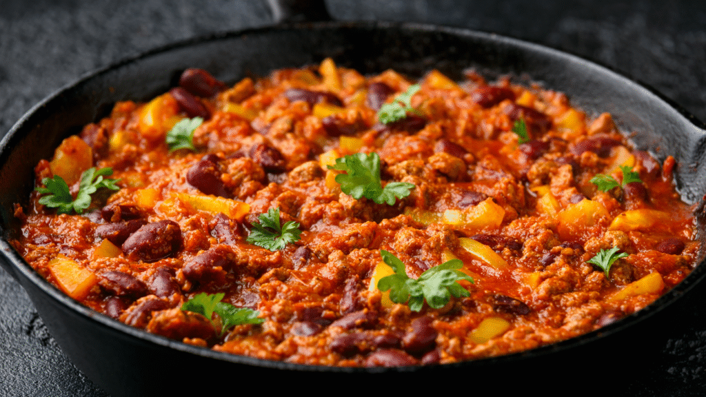 Delicious Vegetarian Skillet Chili In 5 Easy Steps