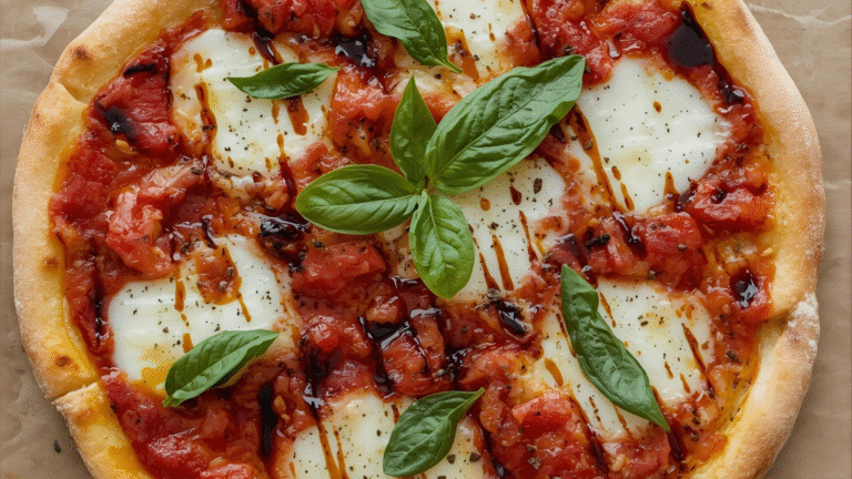 Fresh Bruschetta Pizza A Delicious 4 Steps Recipe