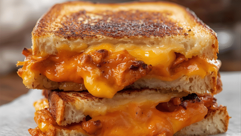 perfect Buffalo Chicken Grilled Cheese In 15 Min